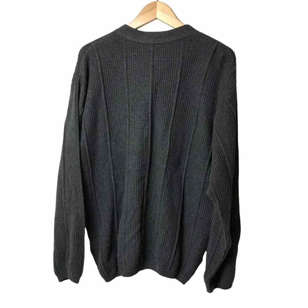 Hard Rock Cafe Sweater Mens‎ Large Gray Henley Orlando Pullover Shirt